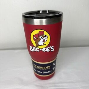 New Yukon Outfitters Buc-ee's Red 30 Oz Tumbler Coffee Cup Double Wall Slide Lid